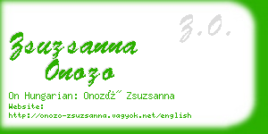 zsuzsanna onozo business card